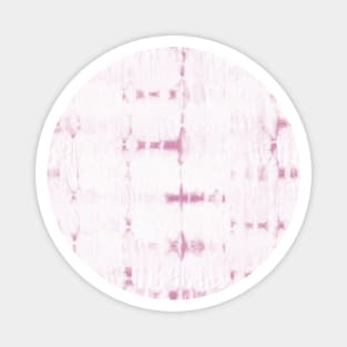 Soft texture of Shibori squares - peony pink and white Magnet